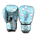 Milk Bottle Cartoon Pattern Print Boxing Gloves