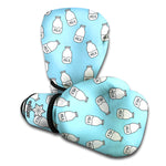 Milk Bottle Cartoon Pattern Print Boxing Gloves