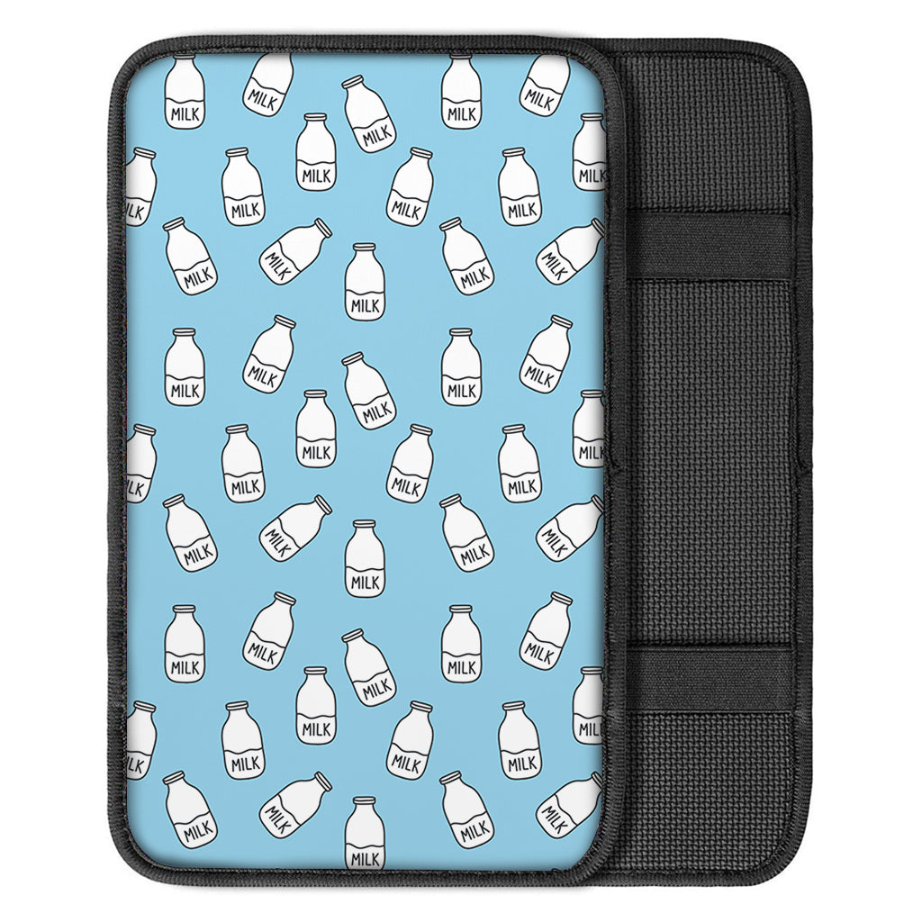 Milk Bottle Cartoon Pattern Print Car Center Console Cover