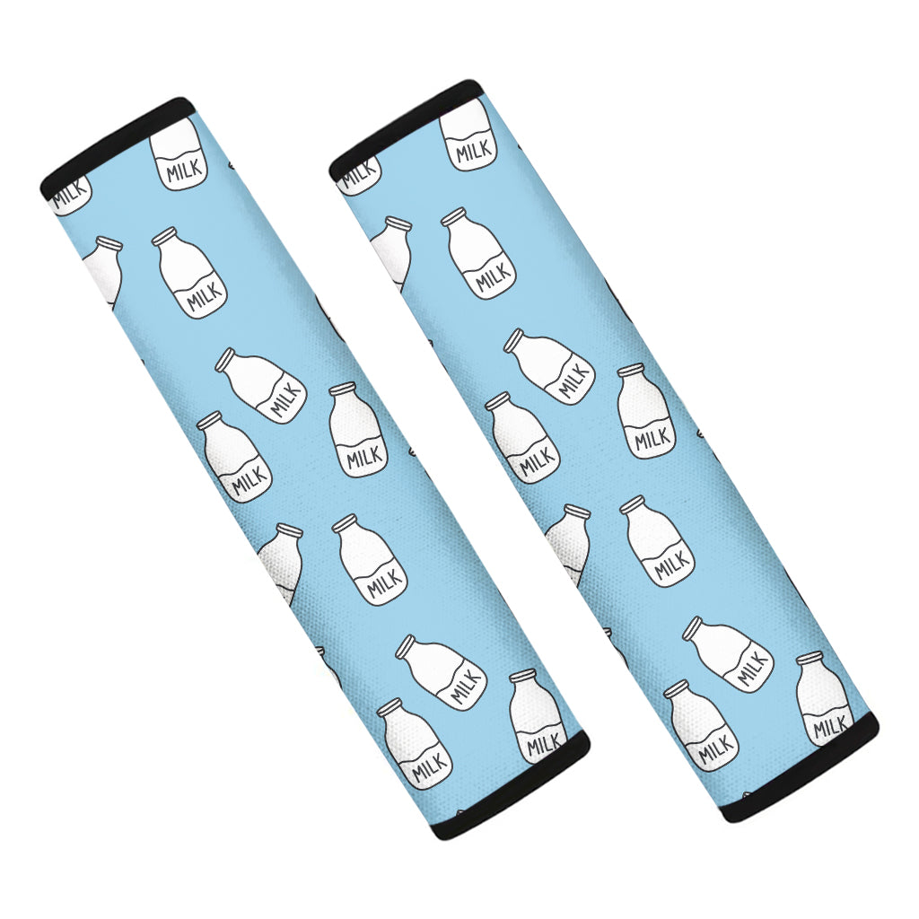 Milk Bottle Cartoon Pattern Print Car Seat Belt Covers
