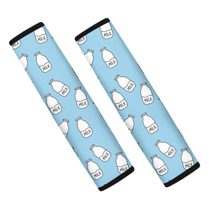 Milk Bottle Cartoon Pattern Print Car Seat Belt Covers