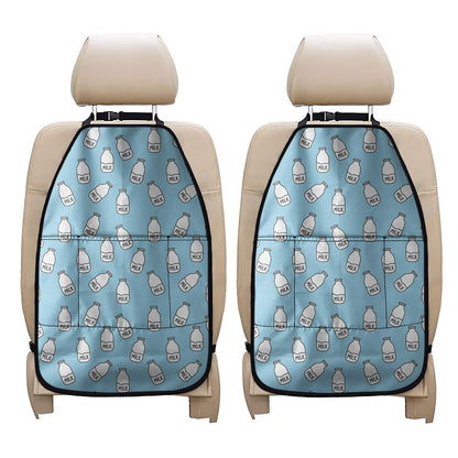 Milk Bottle Cartoon Pattern Print Car Seat Organizers