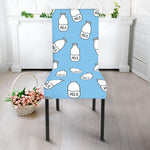 Milk Bottle Cartoon Pattern Print Dining Chair Slipcover