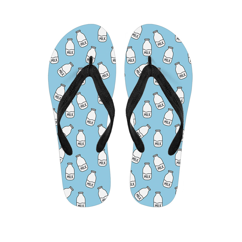 Milk Bottle Cartoon Pattern Print Flip Flops
