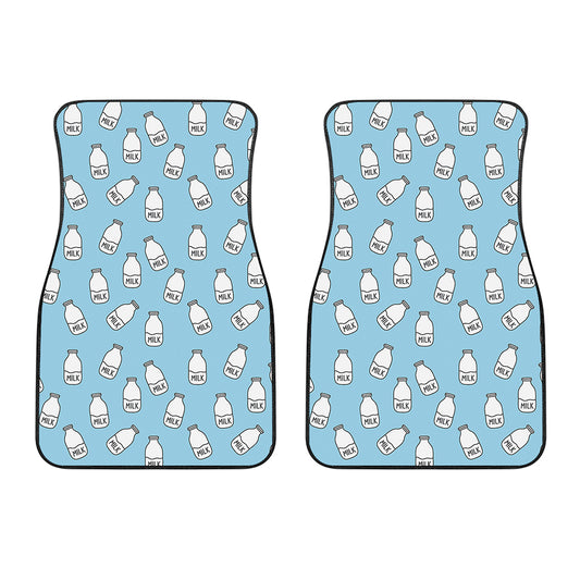 Milk Bottle Cartoon Pattern Print Front Car Floor Mats