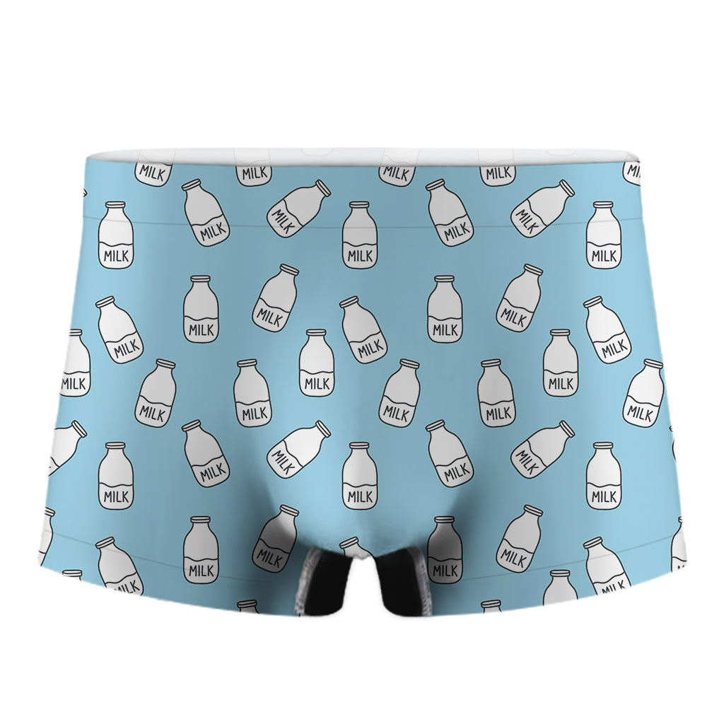 Milk Bottle Cartoon Pattern Print Men's Boxer Briefs