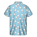 Milk Bottle Cartoon Pattern Print Men's Short Sleeve Shirt