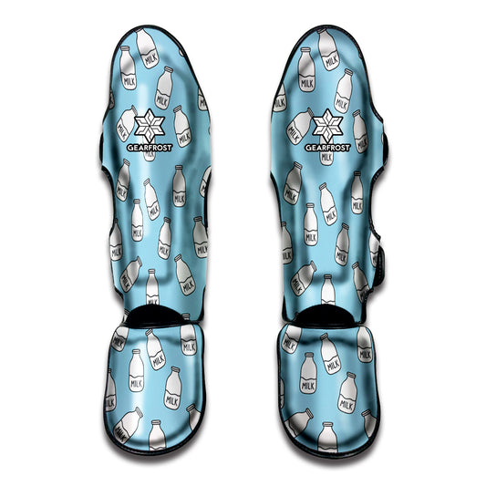 Milk Bottle Cartoon Pattern Print Muay Thai Shin Guard