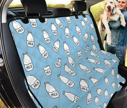 Milk Bottle Cartoon Pattern Print Pet Car Back Seat Cover