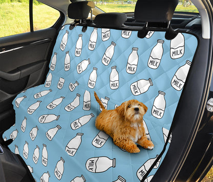 Milk Bottle Cartoon Pattern Print Pet Car Back Seat Cover
