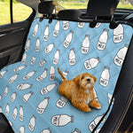 Milk Bottle Cartoon Pattern Print Pet Car Back Seat Cover