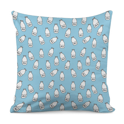 Milk Bottle Cartoon Pattern Print Pillow Cover
