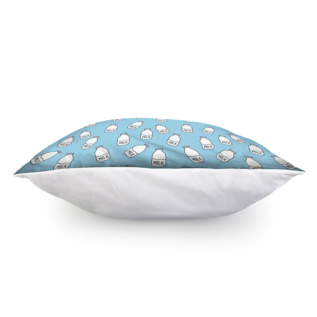 Milk Bottle Cartoon Pattern Print Pillow Cover