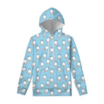 Milk Bottle Cartoon Pattern Print Pullover Hoodie