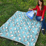 Milk Bottle Cartoon Pattern Print Quilt
