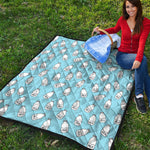 Milk Bottle Cartoon Pattern Print Quilt