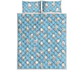Milk Bottle Cartoon Pattern Print Quilt Bed Set