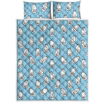 Milk Bottle Cartoon Pattern Print Quilt Bed Set