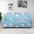 Milk Bottle Cartoon Pattern Print Sofa Cover