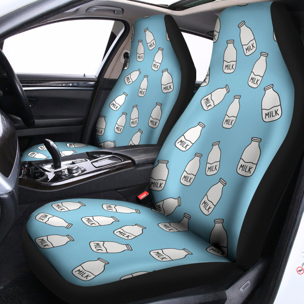 Milk Bottle Cartoon Pattern Print Universal Fit Car Seat Covers