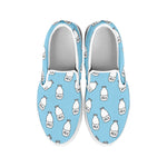 Milk Bottle Cartoon Pattern Print White Slip On Shoes