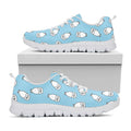 Milk Bottle Cartoon Pattern Print White Running Shoes