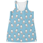 Milk Bottle Cartoon Pattern Print Women's Racerback Tank Top