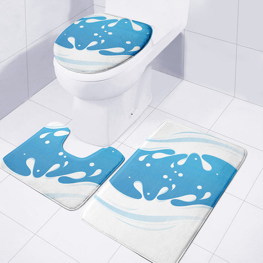 Milk Print 3 Piece Bath Mat Set