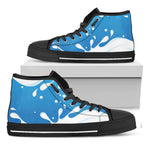 Milk Print Black High Top Shoes