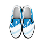 Milk Print Black Slip On Shoes