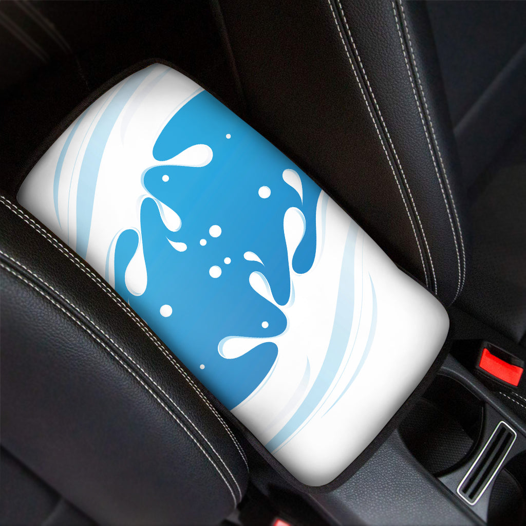 Milk Print Car Center Console Cover