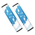 Milk Print Car Seat Belt Covers