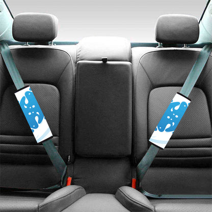 Milk Print Car Seat Belt Covers