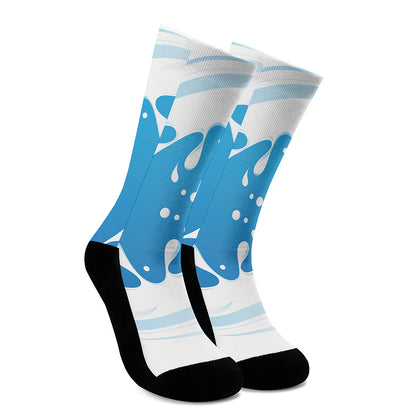 Milk Print Crew Socks