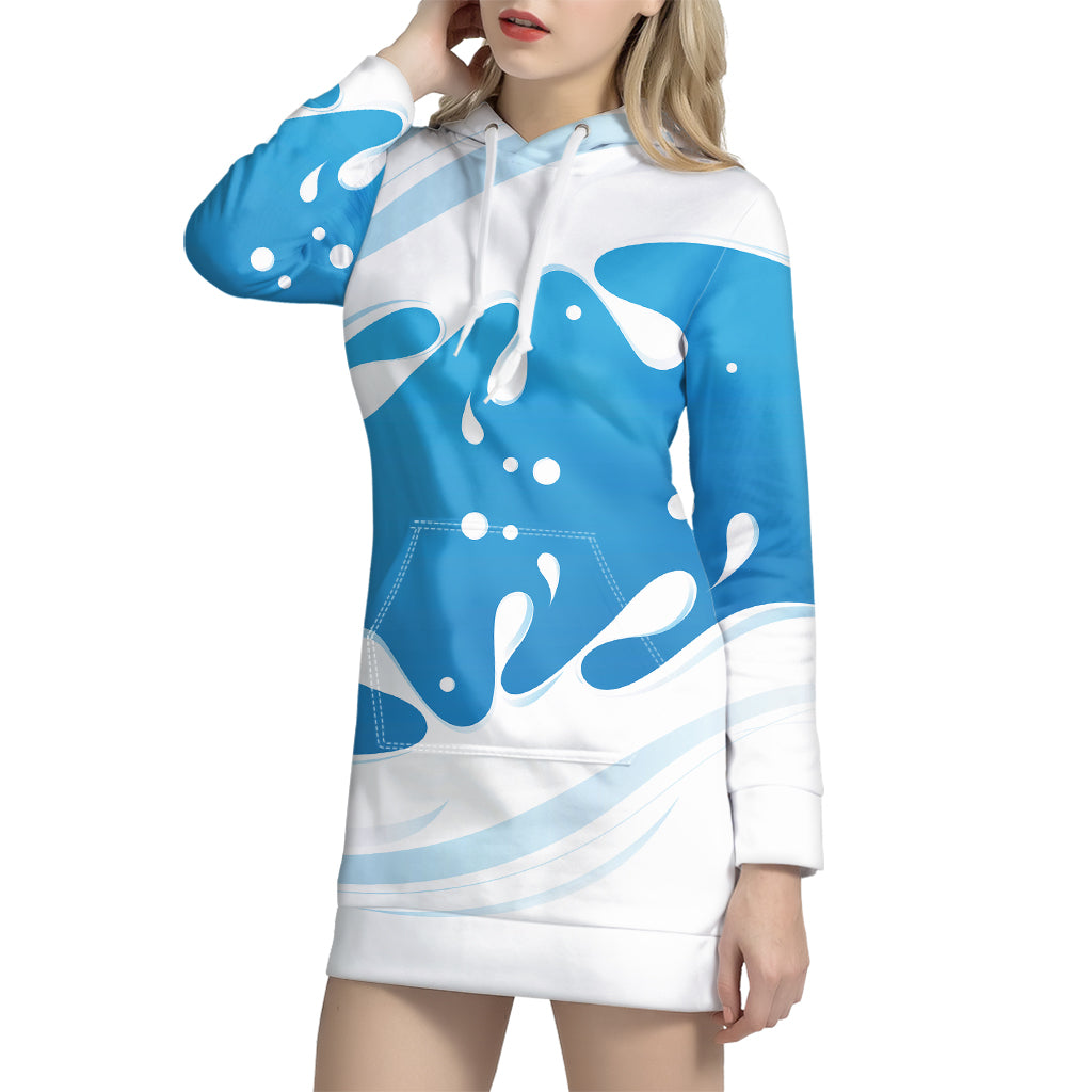 Milk Print Hoodie Dress
