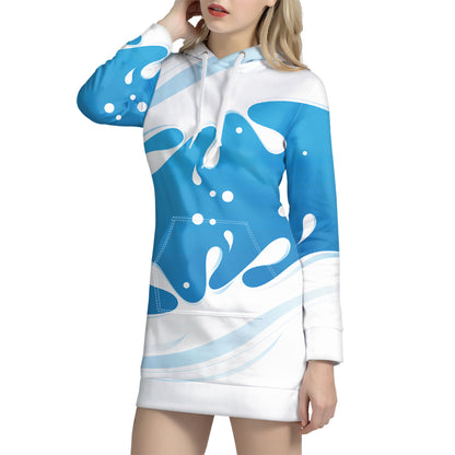 Milk Print Hoodie Dress