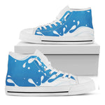 Milk Print White High Top Shoes