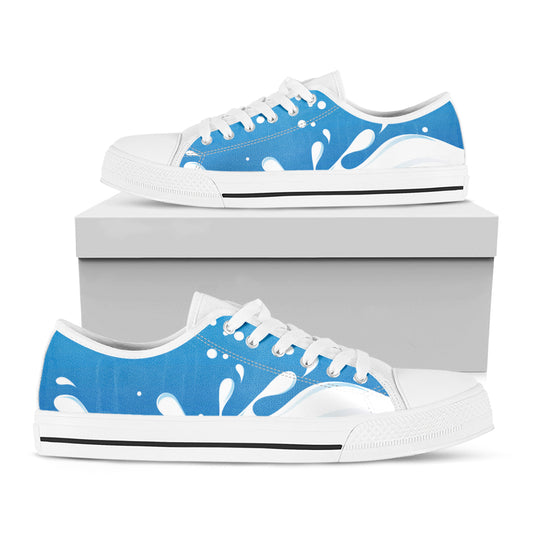 Milk Print White Low Top Shoes