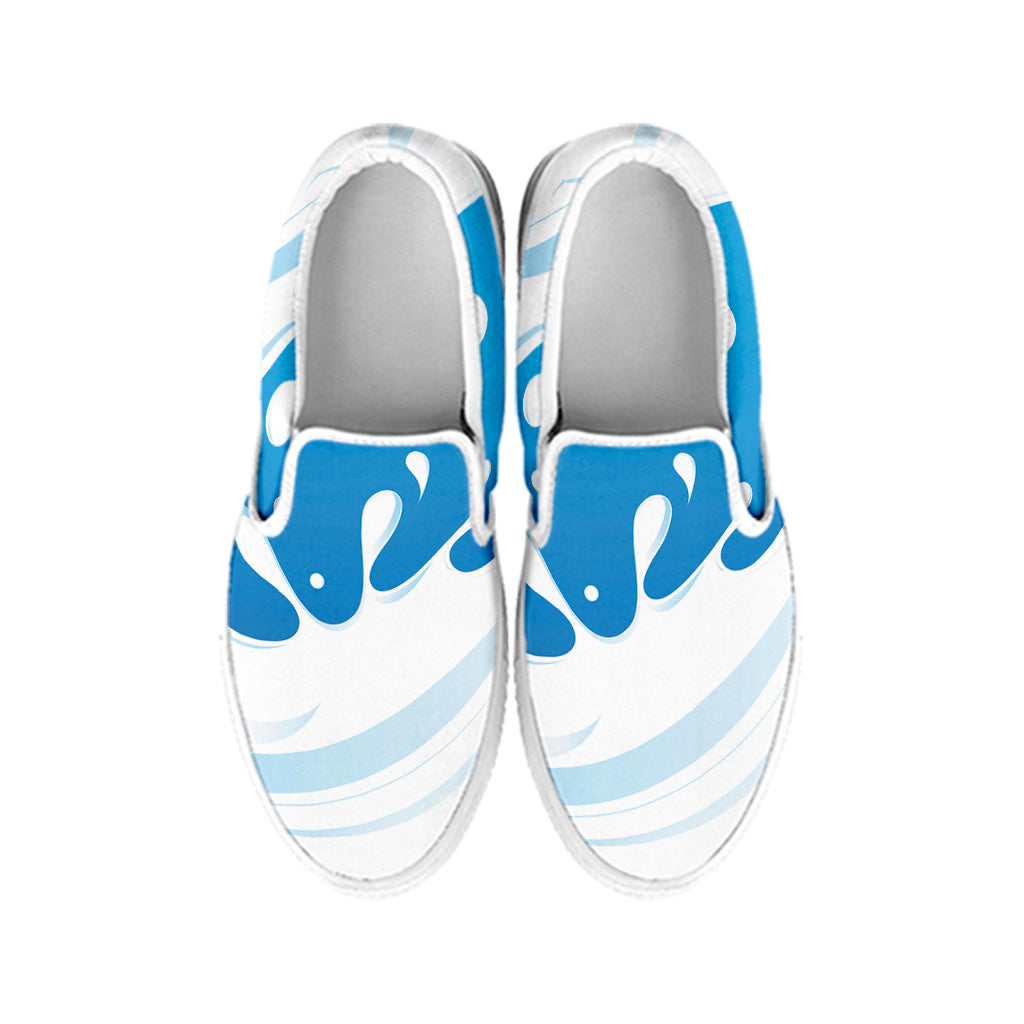 Milk Print White Slip On Shoes