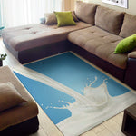 Milk Splash Print Area Rug