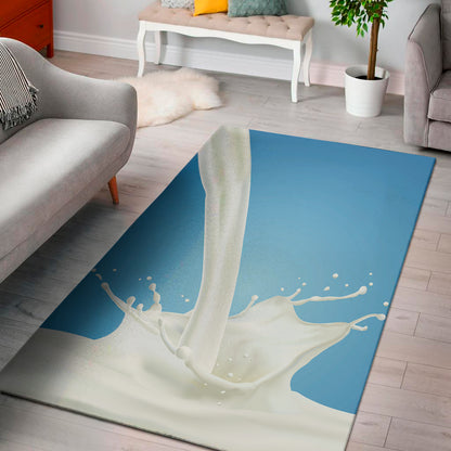 Milk Splash Print Area Rug