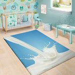 Milk Splash Print Area Rug
