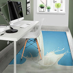 Milk Splash Print Area Rug