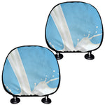 Milk Splash Print Car Headrest Covers