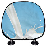 Milk Splash Print Car Headrest Covers