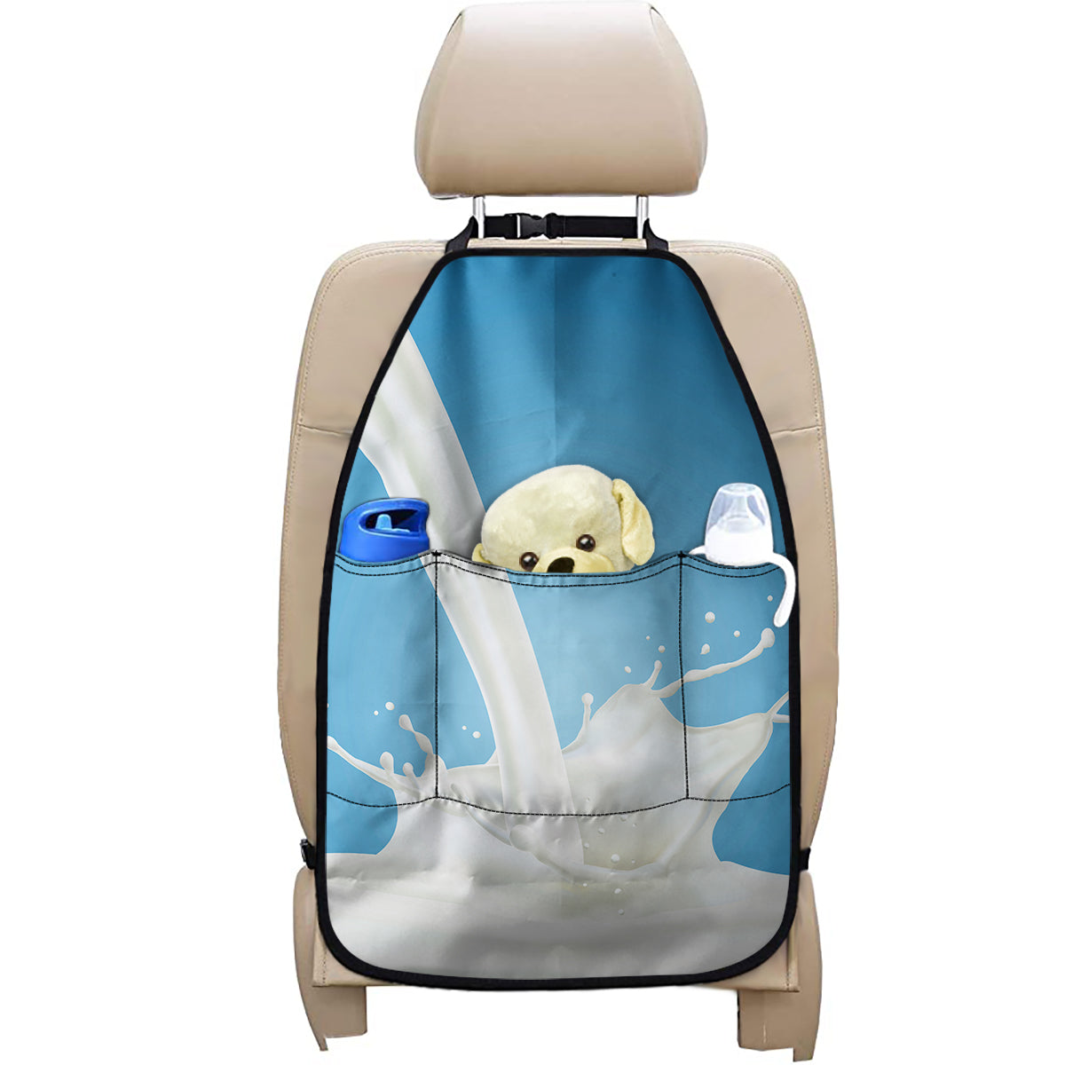 Milk Splash Print Car Seat Organizers