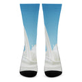 Milk Splash Print Crew Socks