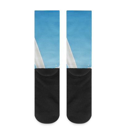 Milk Splash Print Crew Socks