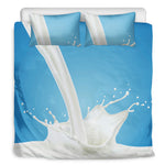 Milk Splash Print Duvet Cover Bedding Set
