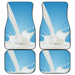 Milk Splash Print Front and Back Car Floor Mats
